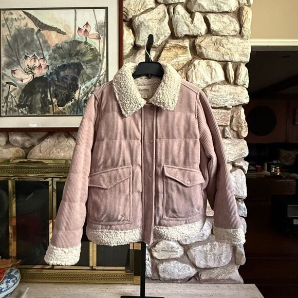 UpWest Jackets & Blazers - NWT UpWest women’s lined corduroy jacket hands free bomber in rose blush
